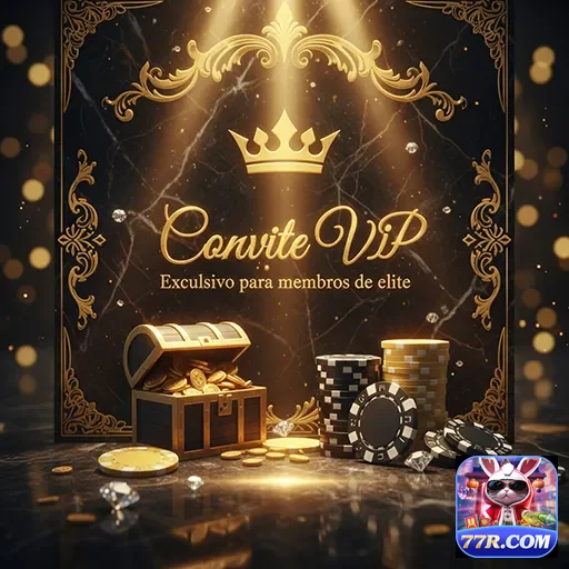 Convite VIP dos serviços especiais da 77r, destacando exclusividade e sofisticação.